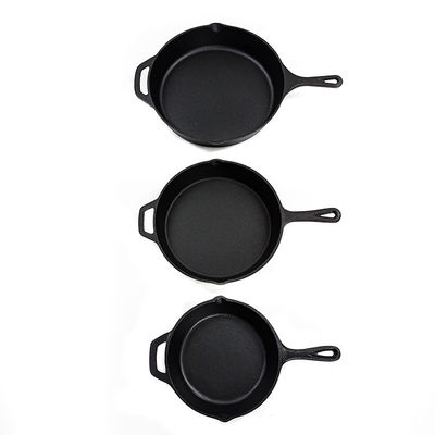 Τηγάνι Skillet χυτοσιδήρου 6/8/10 ίντσας με τη μακριά λαβή για το σπίτι και υπαίθριος