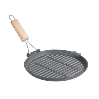 ταψάκι 10inch σχαρών χυτοσιδήρου 27cm με το δίπλωμα της λαβής ISO9001