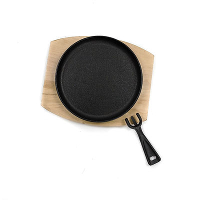 χυτοσίδηρος πιατελών Sizzle χυτοσιδήρου 22X2.5cm γύρω από τη σχάρα παν SGS/ISO9001