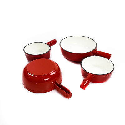Fondue τυριών χυτοσιδήρου 21cm δοχείο 12 λίβρες ανθεκτικό και μακράς διαρκείας