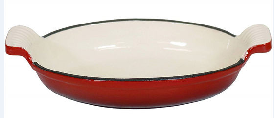 Το σμαλτωμένο ωοειδές τηγάνι 26x15.5x4cm χυτοσιδήρου ειδική μορφή εξυπηρετεί τα επιδόρπια