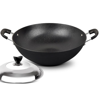 κινεζικό Wok παν μεγάλο κατώτατο σημείο 40/42cm για το εύκολο μαγείρεμα BSCI/SGS