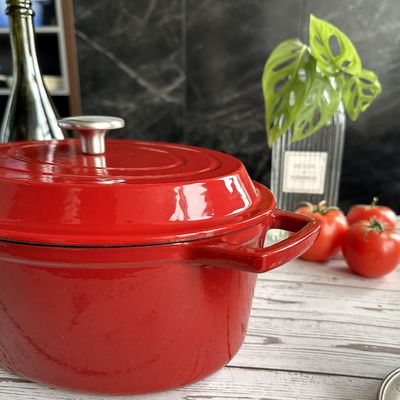 Ωοειδές Casserole χυτοσιδήρου σμάλτων 4,5 τέταρτο γαλλονιού με τη λειτουργία και το ύφος