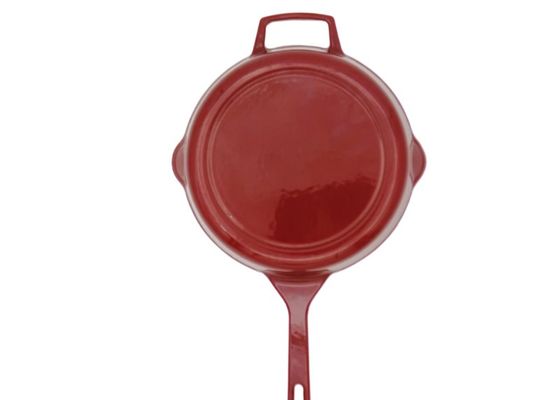 Ο μη σμαλτωμένος ραβδί χυτοσίδηρος Skillet τσιγαρίζει το τηγάνι με τις λαβές