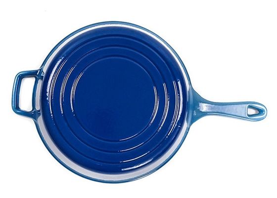 Σμαλτωμένα καπάκι Cookware χυτοσιδήρου BSCI SGS παν και Stew δοχείο 2 σε 1