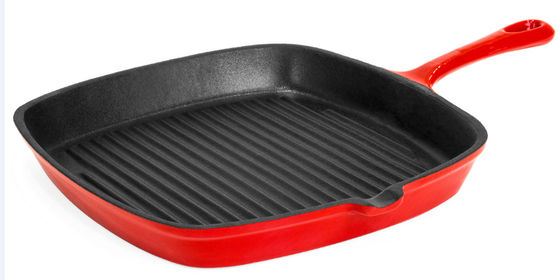 Πράσινο σμαλτωμένο χυτοσιδήρου βαθύ Fryer χυτοσιδήρου μη ραβδιών Skillet παν