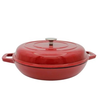 Σμαλτωμένο αξιόπιστο Casserole χυτοσιδήρου δοχείο 29/31cm σούπας χυτοσιδήρου