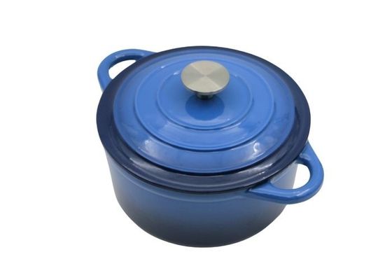 Μπλε Casserole σμάλτων πιάτο με το καπάκι για όλη τη σόμπα 3.8/5/5.3kg