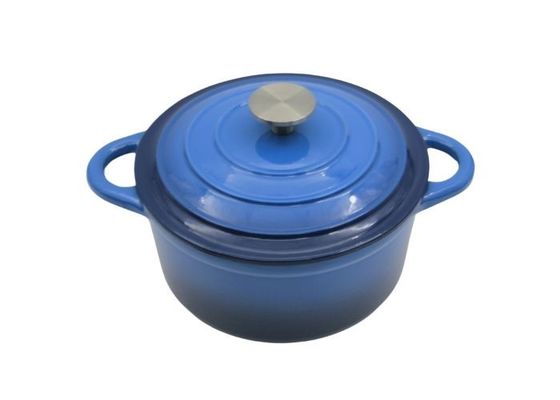 Μπλε Casserole σμάλτων πιάτο με το καπάκι για όλη τη σόμπα 3.8/5/5.3kg