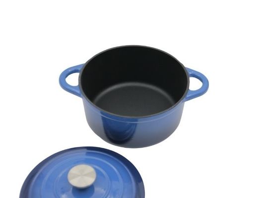 Μπλε Casserole σμάλτων πιάτο με το καπάκι για όλη τη σόμπα 3.8/5/5.3kg