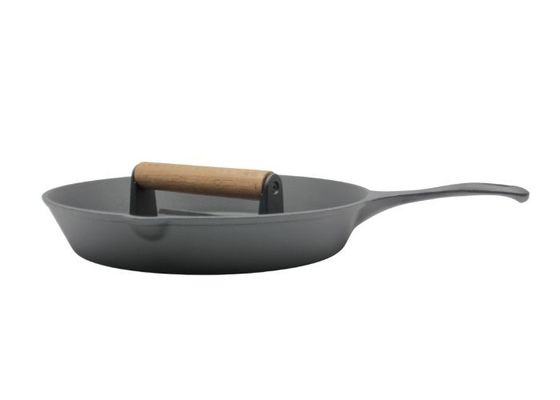Στρογγυλός χυτοσίδηρος Skillet προ-που καρυκεύεται: Τελειοποιήστε για το σπίτι που μαγειρεύει και υπαίθριο ψήνοντας 10 ίντσα/12 ίντσα στη σχάρα