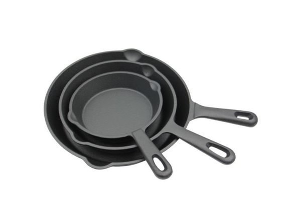 Ο κύκλος καρύκεψε προ το χυτοσίδηρο Skillet με τη διάμετρο καπακιών 6,3 ίντσα 8 ίντσα