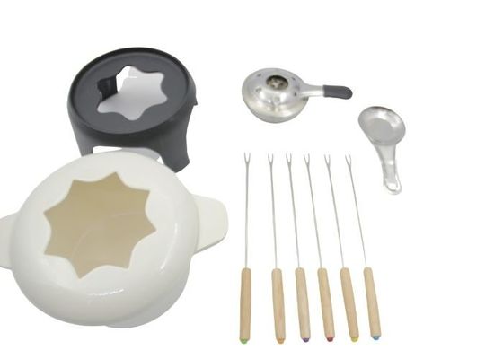 Fondue χυτοσιδήρου cOem Fondue τυριών σμάλτων μη ραβδιών δοχεία 1,5 τέταρτο γαλλονιού