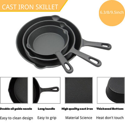 10 τηγάνι Skillet χυτοσιδήρου ίντσας για Searing, ψήσιμο, τηγάνισμα - προ-που καρυκεύεται
