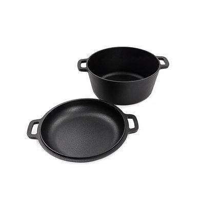 Casserole 4.8L χυτοσιδήρου 26cm ολλανδικός φούρνος 2 χυτοσιδήρου σε 1 εύκολη λαβή