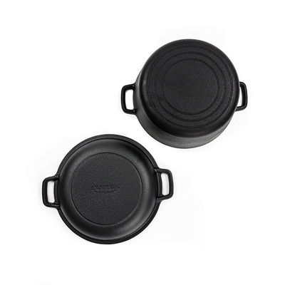 Casserole 4.8L χυτοσιδήρου 26cm ολλανδικός φούρνος 2 χυτοσιδήρου σε 1 εύκολη λαβή