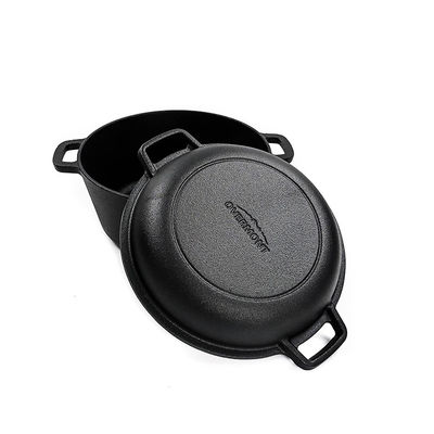 Casserole 4.8L χυτοσιδήρου 26cm ολλανδικός φούρνος 2 χυτοσιδήρου σε 1 εύκολη λαβή