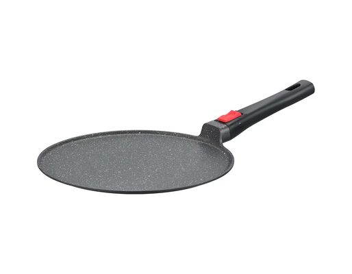 Μεγάλο βαθύ πιάτο Aluminumpot 28cm με το Μαύρο καπακιών γυαλιού