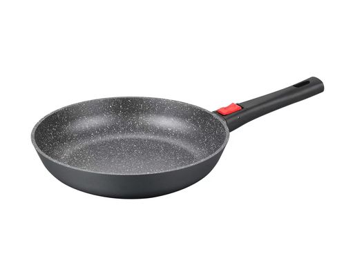 Μεγάλο βαθύ πιάτο Aluminumpot 28cm με το Μαύρο καπακιών γυαλιού