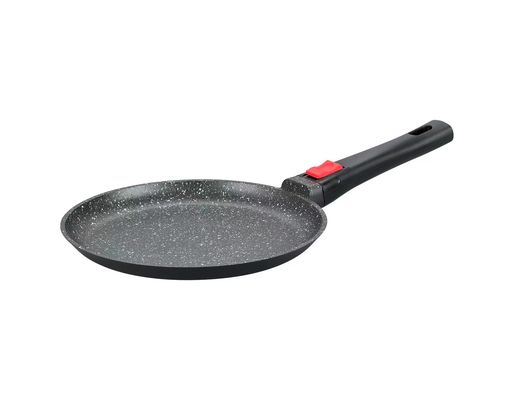 Μεγάλο βαθύ πιάτο Aluminumpot 28cm με το Μαύρο καπακιών γυαλιού