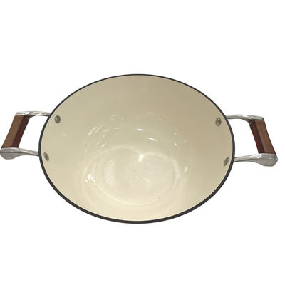 15Inch χυτοσίδηρος Skillet κινεζικό Wok με τις ανθεκτικές λαβές βρόχων
