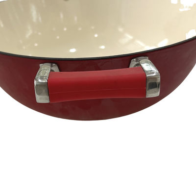 15Inch χυτοσίδηρος Skillet κινεζικό Wok με τις ανθεκτικές λαβές βρόχων