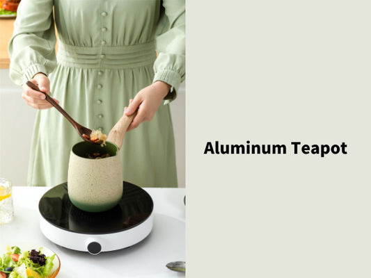 Teapot αργιλίου επαγωγής έτοιμο μη ραβδί με το αποσπάσιμο καπάκι λαβών και γυαλιού