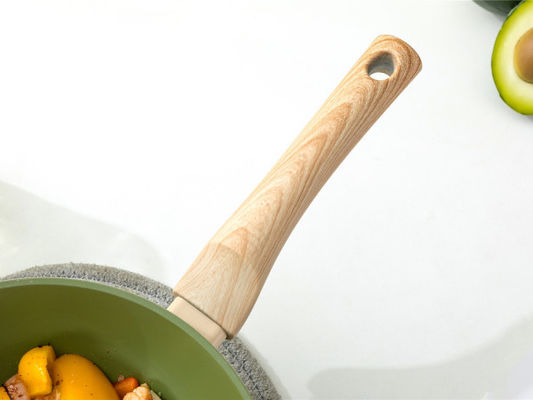 Ευπροσάρμοστο κινεζικό Wok τηγάνι 12Inch με το επίπεδο κατώτατο σημείο και την ανθεκτική στη θερμότητα λαβή