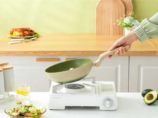 13Inch κινεζικό τηγάνι Wok αργιλίου με το μετριασμένα καπάκι γυαλιού και το επίστρωμα μη ραβδιών