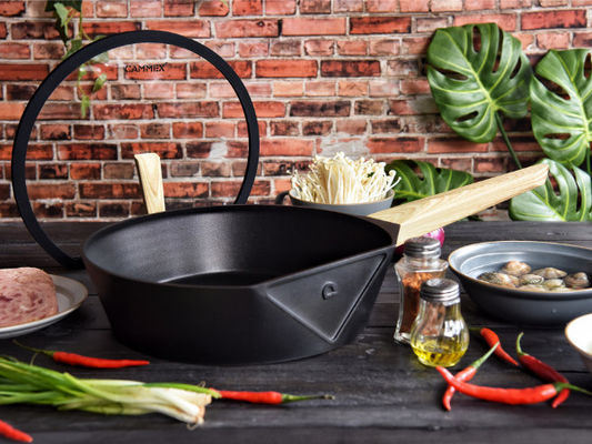 11Inch αργίλιο Cookware που τηγανίζει παν βαρέων καθηκόντων με τη βάση ανοξείδωτου