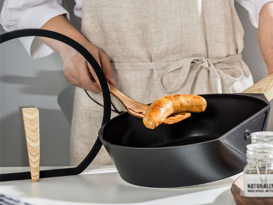10.25Inch αργίλιο που τηγανίζει το παν χρηματοκιβώτιο φούρνων με τη λαβή σιλικόνης