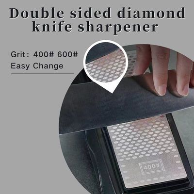 1.Premium Double-Sided μαχαίρι sharpener-400/1000 διαμαντιών τρίξιμο για την επισκευή &amp; το εκ νέου όξυνση
