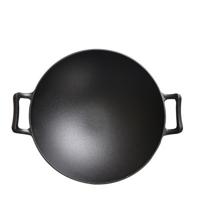 Βιντέο 32/36cm χυτοσίδηρο Wok με διπλά αυτιά