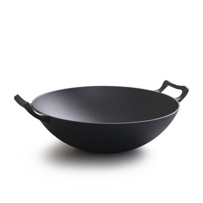 Βιντέο 32/36cm χυτοσίδηρο Wok με διπλά αυτιά