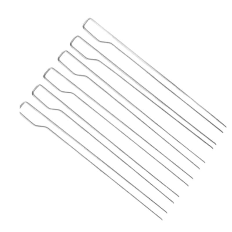 29.2 X 2.8CM καθορισμένο 6Pcs δίκρανο Kebab κρέατος σχαρών βελόνων ΣΧΑΡΏΝ στρατοπέδευσης Cookware