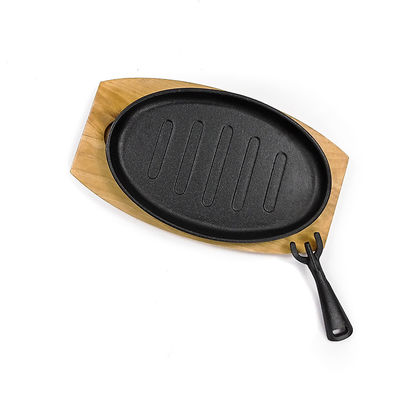 χυτοσίδηρος πιατελών Sizzle χυτοσιδήρου 22X2.5cm γύρω από τη σχάρα παν SGS/ISO9001