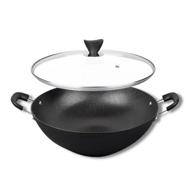 κινεζικό Wok παν μεγάλο κατώτατο σημείο 40/42cm για το εύκολο μαγείρεμα BSCI/SGS