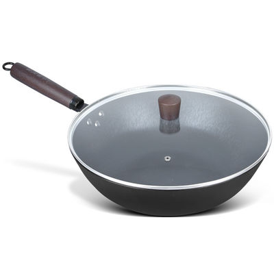 Μη ραβδιών κινεζική διατήρηση θερμότητας Wok παν καλή με την ξύλινη λαβή