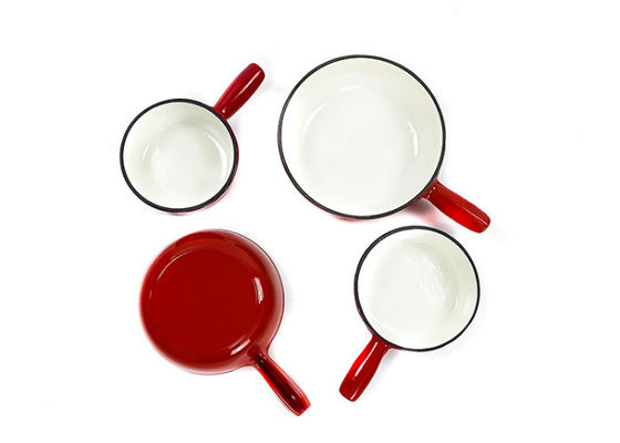 Fondue τυριών χυτοσιδήρου 21cm δοχείο 12 λίβρες ανθεκτικό και μακράς διαρκείας